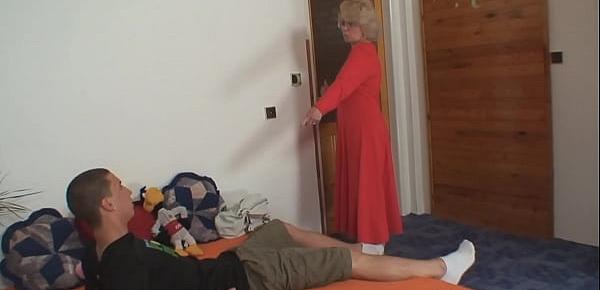  Blonde mother in law him into taboo sex